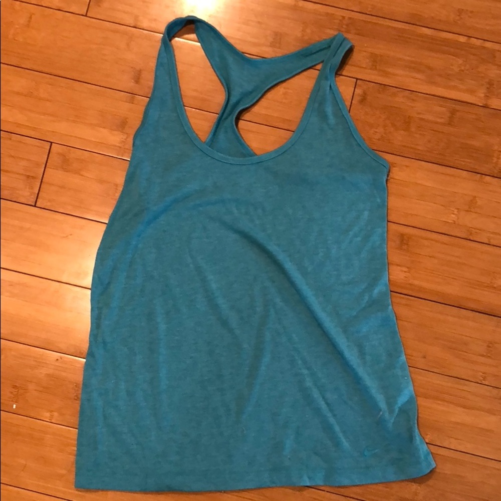 Nike dri fit loose fit blue racerback tank